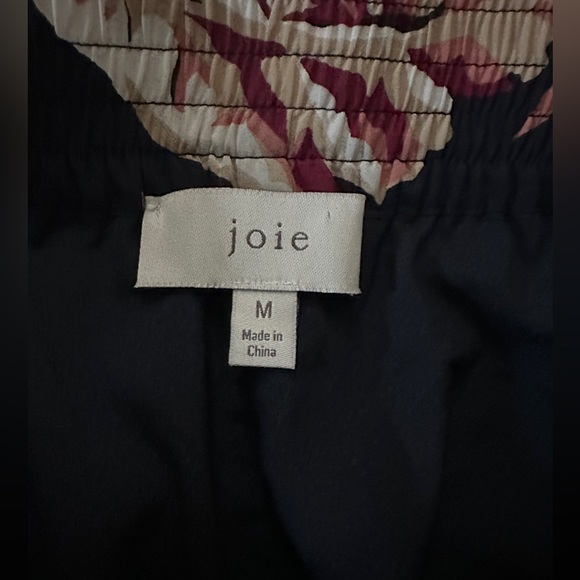 JOIE Cropped Floral Print Crepe de Chine Tapered Pants; Medium; 27” inseam; NWOT - Picture 4 of 9